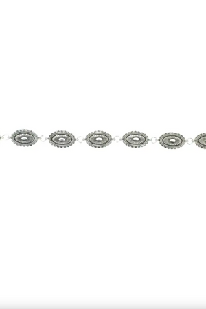 Silver Oval Chain Belt