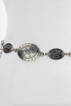 Silver Oval Chain Belt