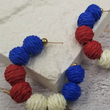 Load image into Gallery viewer, Liberty Pom Pom Hoops
