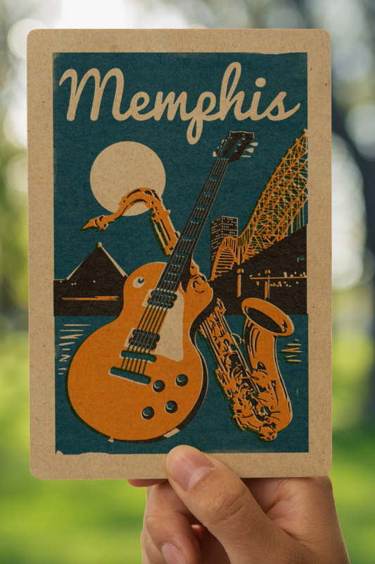 TN Woodblock Postcard