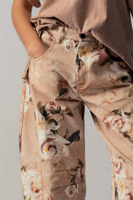 Vintage Rose Barrel Jeans