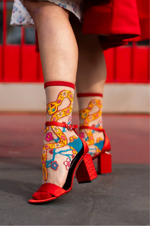 Year Of The Snake Sheer Socks