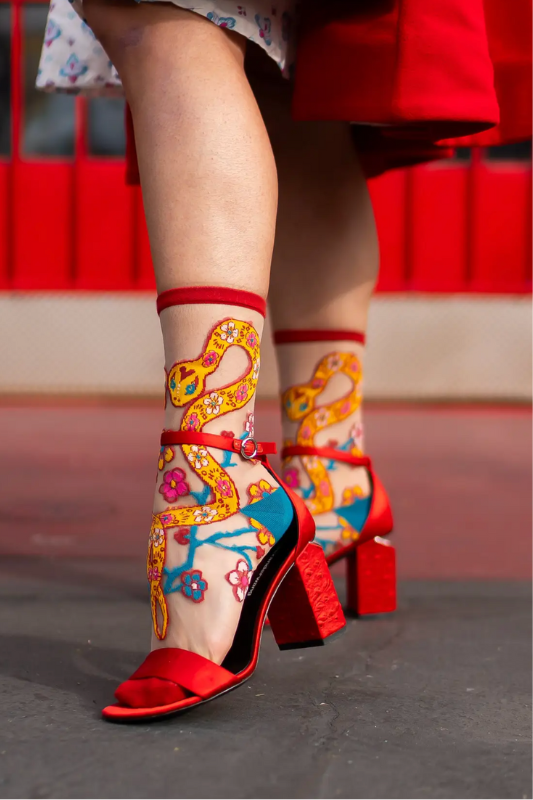 Year Of The Snake Sheer Socks
