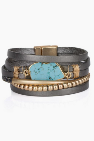 Playa Leather Wrap Bracelet