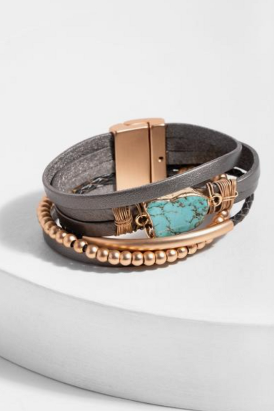 Playa Leather Wrap Bracelet