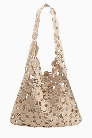 Aster Floral Tote - Taupe