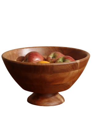 Wood Pedestal Bowl