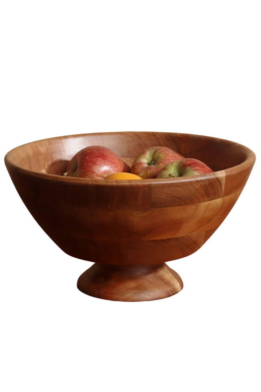 Wood Pedestal Bowl