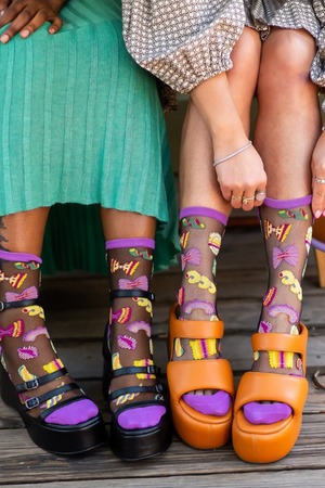 Pasta Lover Sheer Socks