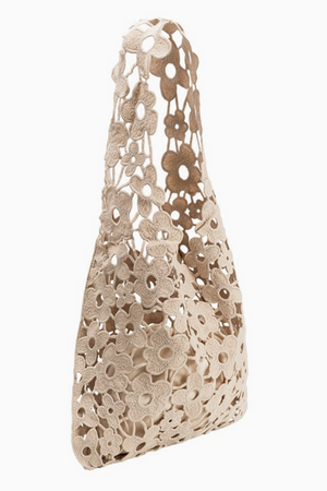 Aster Floral Tote - Taupe