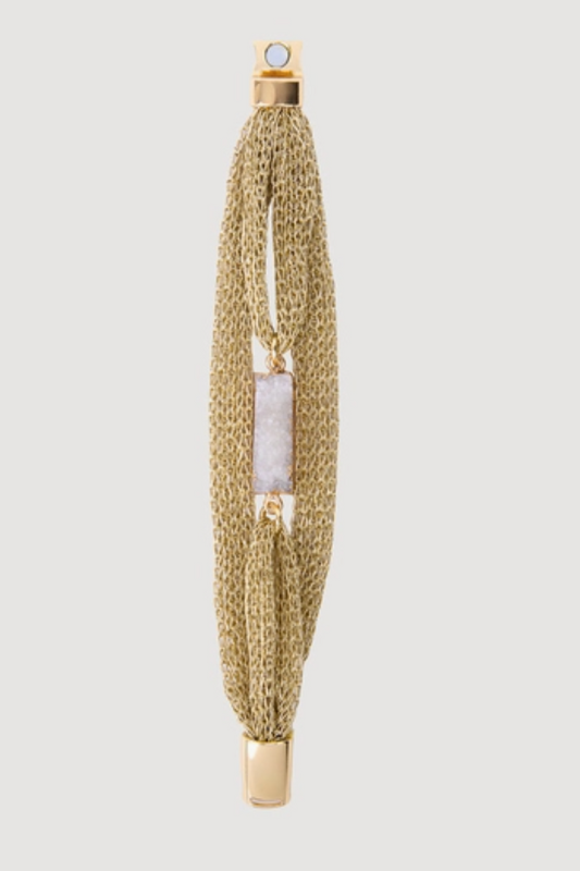 Gold Druzy Stone Bracelet