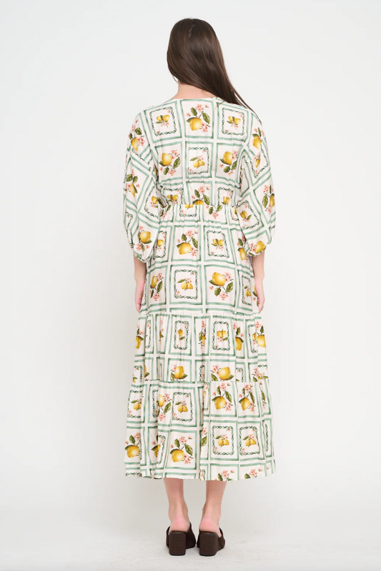 Lemon Grove Delight Maxi Dress