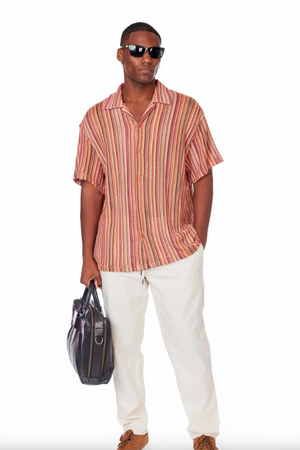 Cooper Stripe Crochet Shirt