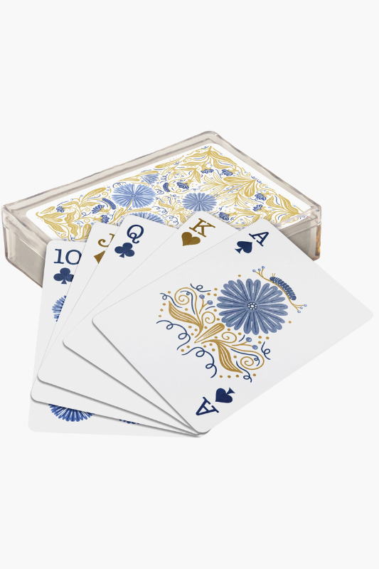 Caterpillar Floral Playing Cards