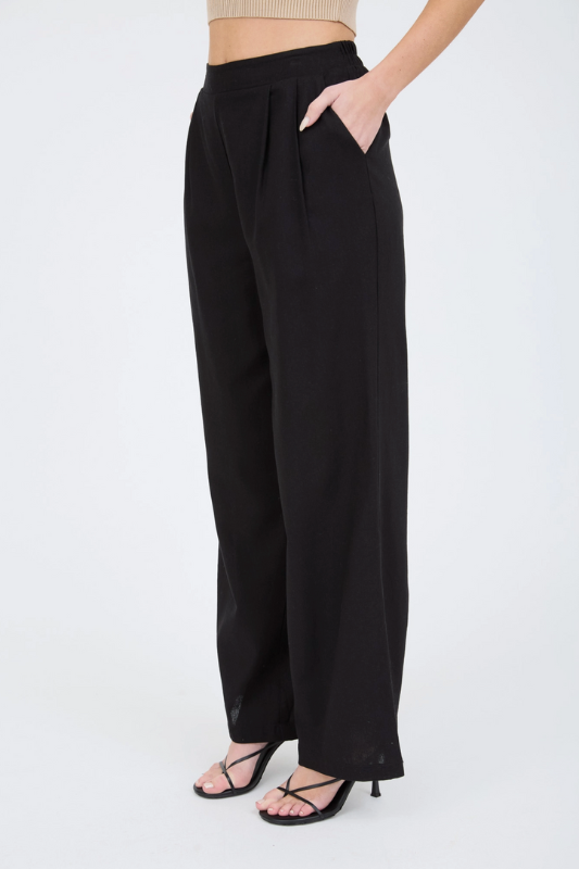 Shailene Linen Pant - Black