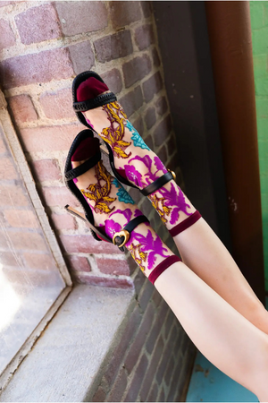 Gem Garden Sheer Socks