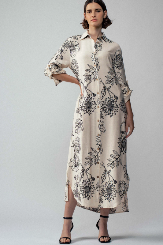 Cool Breeze Maxi Shirt Dress