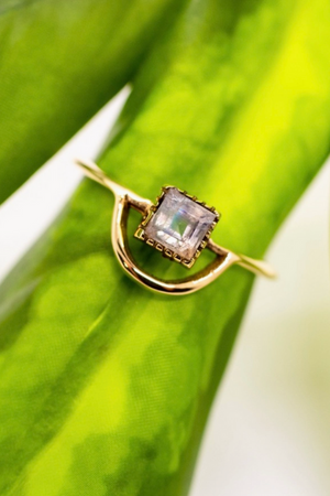 Moonstone Loop Ring