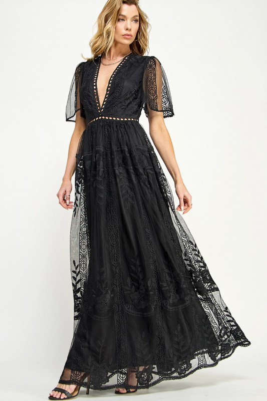 Elvina Maxi Dress - Black