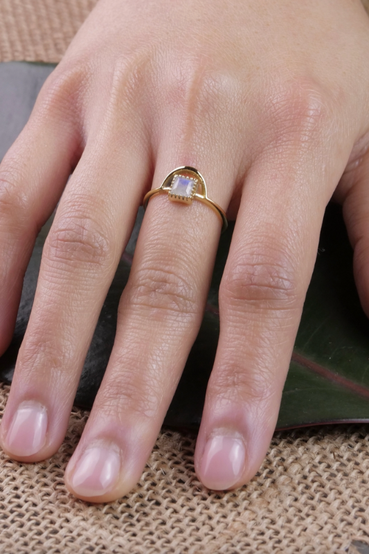 Moonstone Loop Ring