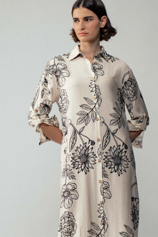 Cool Breeze Maxi Shirt Dress