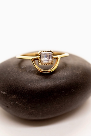 Moonstone Loop Ring