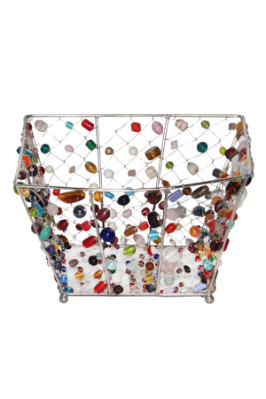 Beaded Square Basket