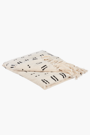 Natural Boho Throw Blanket