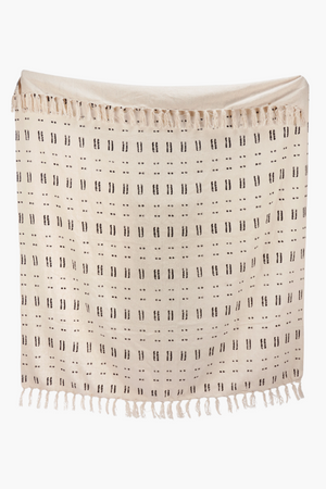 Natural Boho Throw Blanket