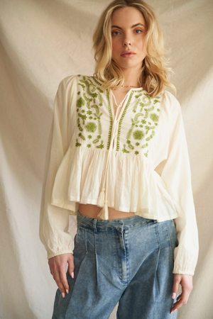 Popea Peplum - Olive<br>***LAST ONE***
