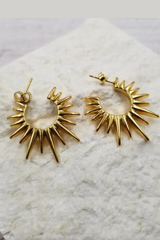Gold Sunburst Studs