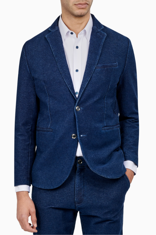 Indigo Knit Blazer