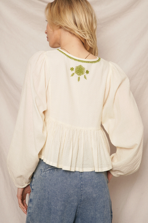 Popea Peplum - Olive<br>***LAST ONE***