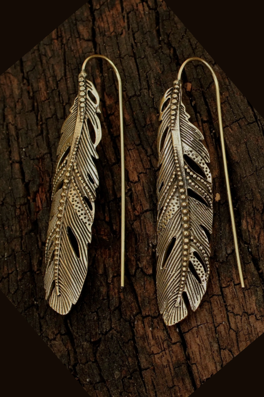 Long Feather Earrings