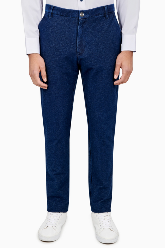 Indigo Knit Trouser