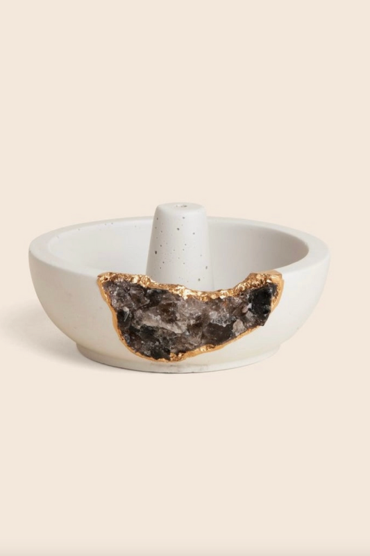 Smoky Quartz Incense Holder