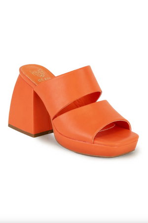 Lucy Block Heels - Orange