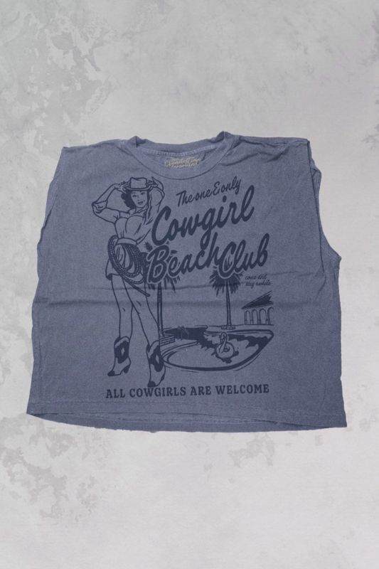 Cowgirl Beach Club Cropped Tank
