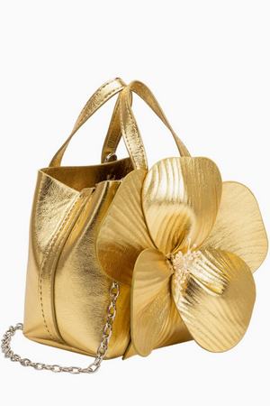 Monroe Flower Bag - Gold