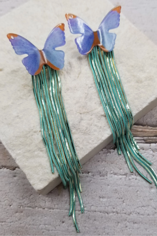 Butterfly Tassel Earrings