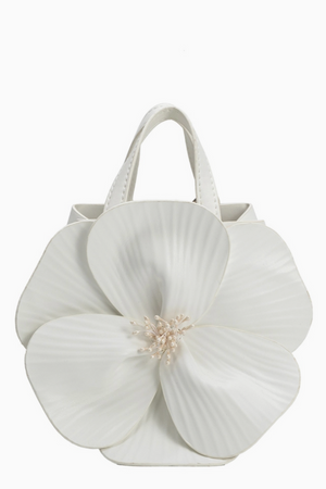 Monroe Flower Bag - White