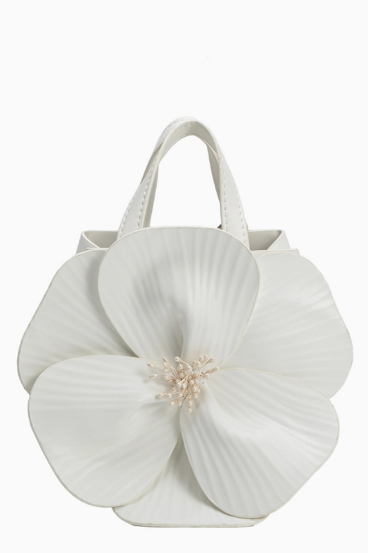 Monroe Flower Bag - White