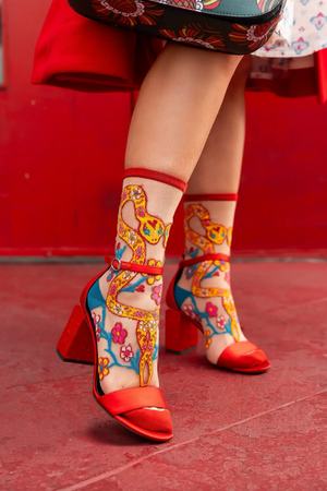 Year Of The Snake Sheer Socks
