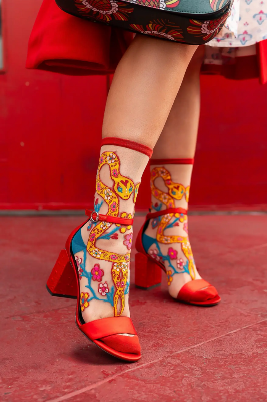 Year Of The Snake Sheer Socks