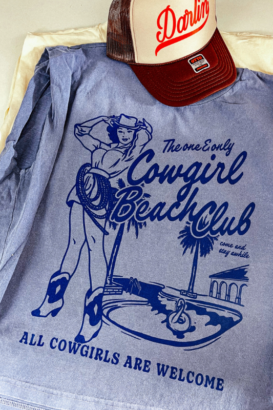Cowgirl Beach Club Cropped Tank
