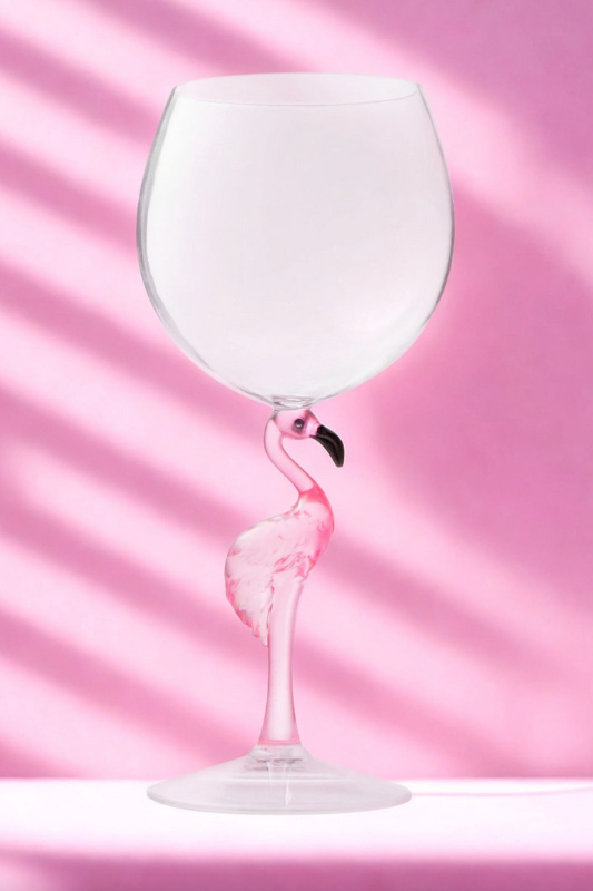 Flamingo Wine Glass