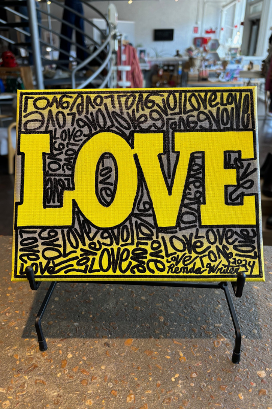 Renda Writer 8x10" Love Canvas