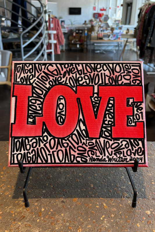 Renda Writer 8x10" Love Canvas