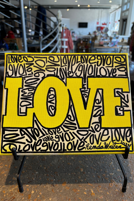 Renda Writer 8x10" Love Canvas