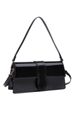 Violet Patent Handle Bag